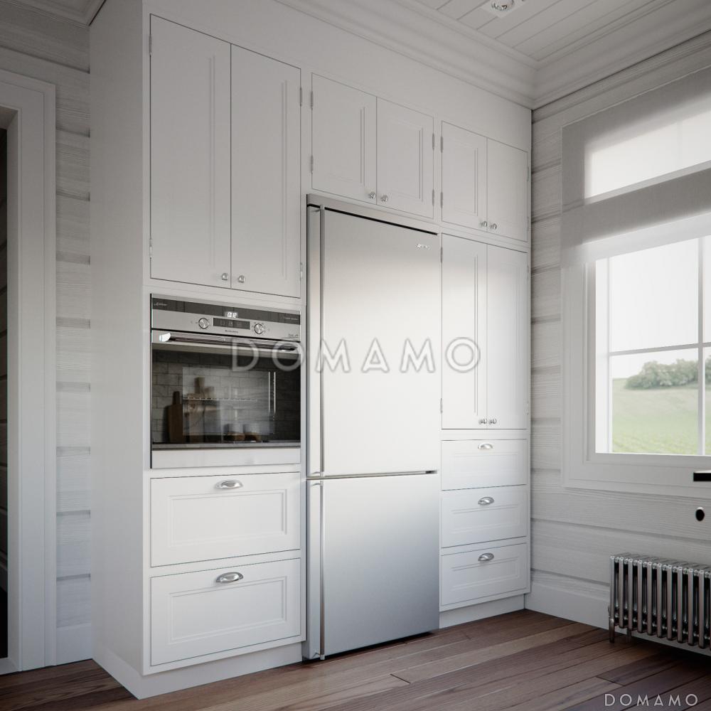 Проект изумительного белого цвета дома из клееного бруса / 4