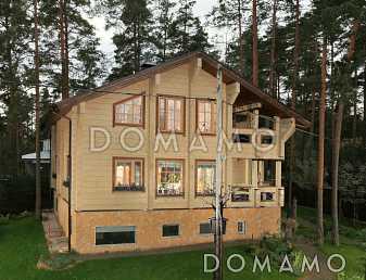 Проект деревянного дома из клееного бруса с огромной спальней на втором этаже Проект деревянного дома из клееного бруса с огромной спальней на втором этаже