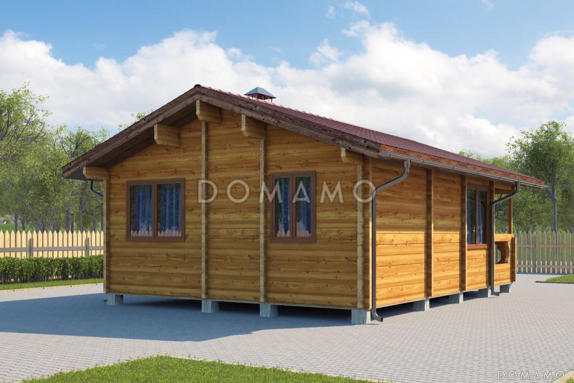 Проект одноэтажного дома с двумя спальнями и санузлом / 2