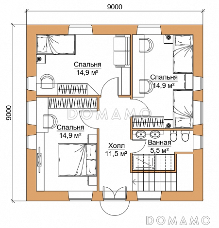 А-128-2 / План 2 этажа