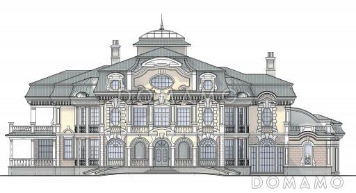 Проект представительного особняка / Фасад 1