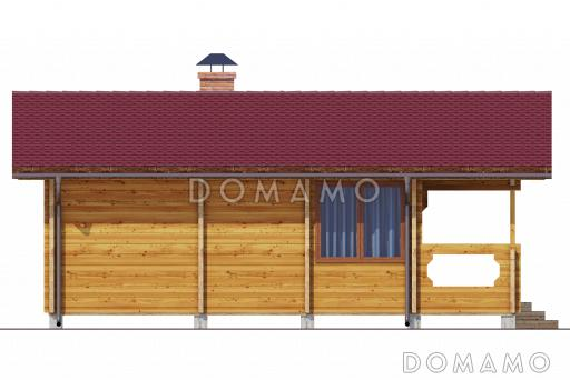 Проект одноэтажного дома с двумя спальнями и санузлом / Фасад 2