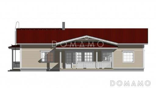 Проект каркасного дома с просторной прихожей / Фасад 4