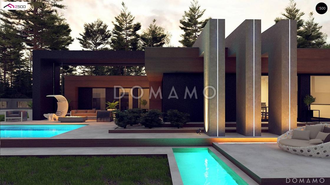 Проект просторного одноэтажного дома из газобетона для большой семьи / 7