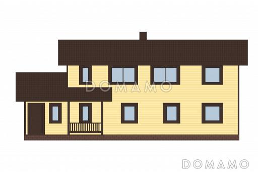 Проект дома из газобетона с балконом / Фасад 4