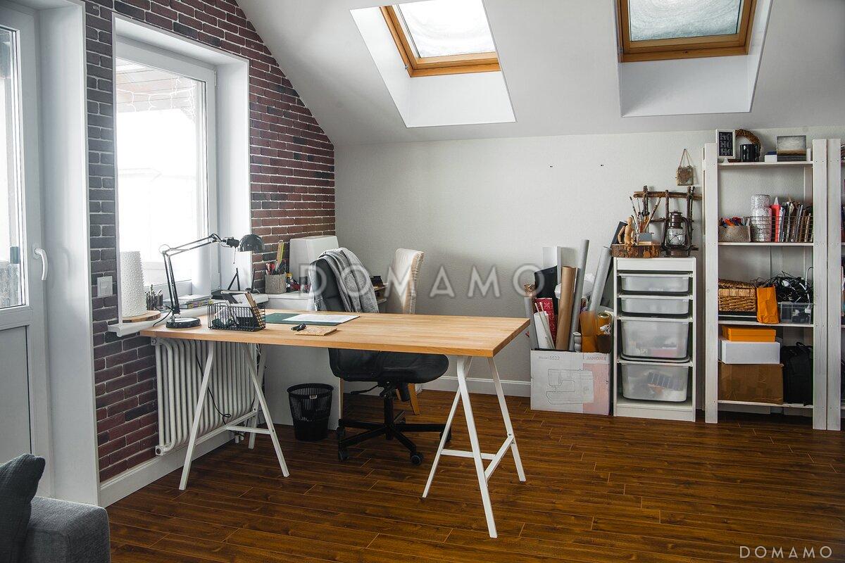 Проект мансардного дома из газобетона с 4 спальнями, кабинетом, сауной и крытой террасой / 26