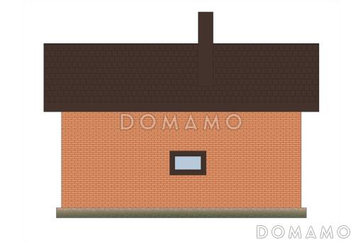 Проект бани из газобетона с гостиной и комнатой отдыха / Фасад 3