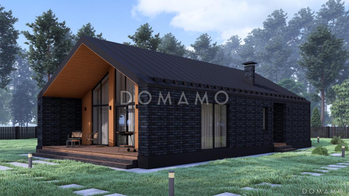 Проект одноэтажного стильного барнхауса S-94-2 / 3