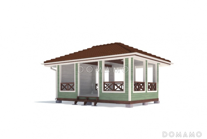 Проект каркасной беседки 6х4