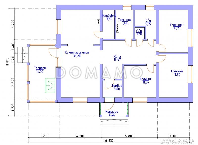 Давир -11  / План 1 этажа