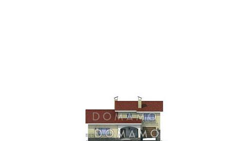 Готовый проект коттеджа с гаражом / Фасад 1