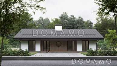 Проект дома из ж/б панелей с сауной и комбинированным фасадом SP-143-1 Проект дома из ж/б панелей с сауной и комбинированным фасадом SP-143-1