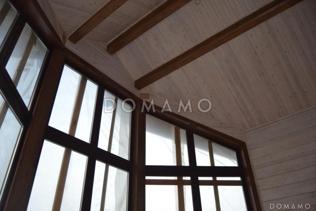 Проект дома из клееного бруса с гостиной, совмещенной с кухней-столовой / 17