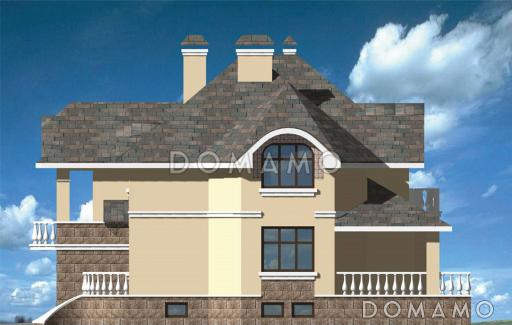 Проект шестикомнатного жилого дома / Фасад 1