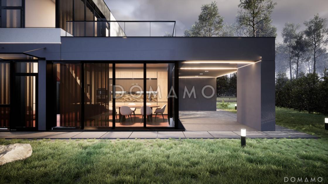 Проект современного двухэтажного дома с 4 спальнями и балконом / 3