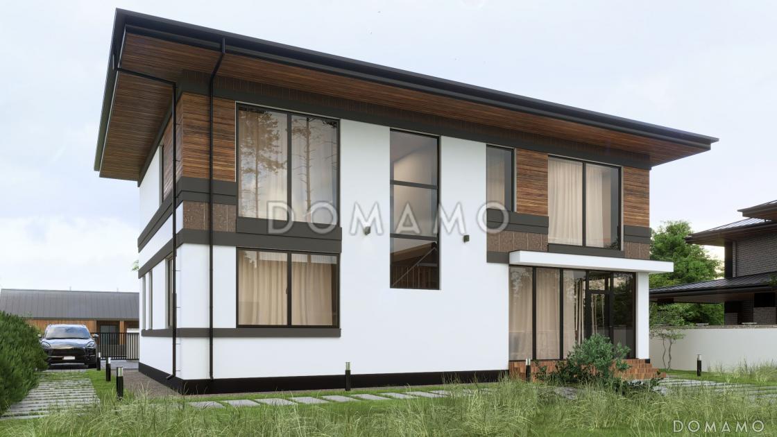 Проект двухэтажного дома с большими спальнями, гостевой комнатой и просторной гостиной / 5