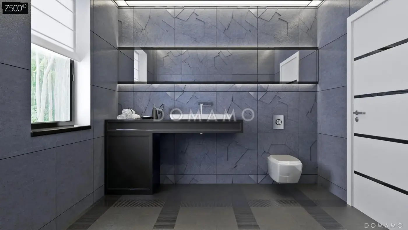 Проект компактного дома из газобетона с 3 спальнями, просторной гостиной и открытой террасой / 12