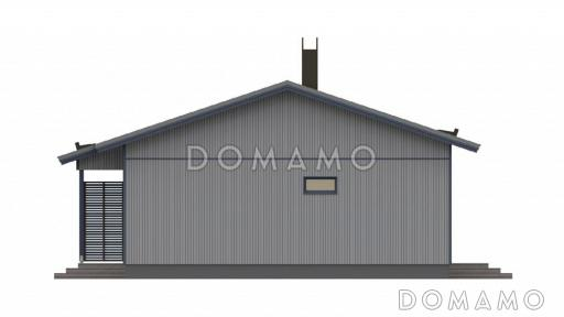 Проект современного каркасного дома с большими окнами / Фасад 4