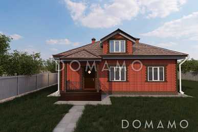 Проект дома с детской комнатой, сауной, гостиной с камином и выходом во двор