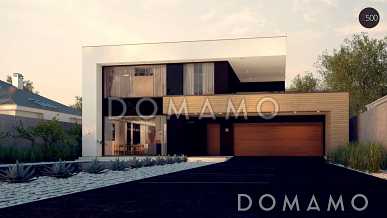 Проект современного двухэтажного дома из газобетона с тремя спальнями, спортзалом, сауной и гаражом для двух автомобилей Проект современного двухэтажного дома из газобетона с тремя спальнями, спортзалом, сауной и гаражом для двух автомобилей