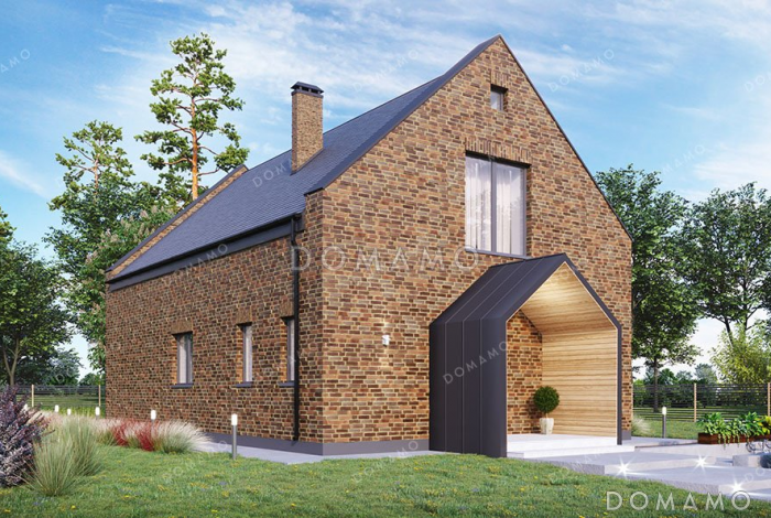 Проект одноэтажного дома с мансардой и террасой Проект одноэтажного дома с мансардой и террасой