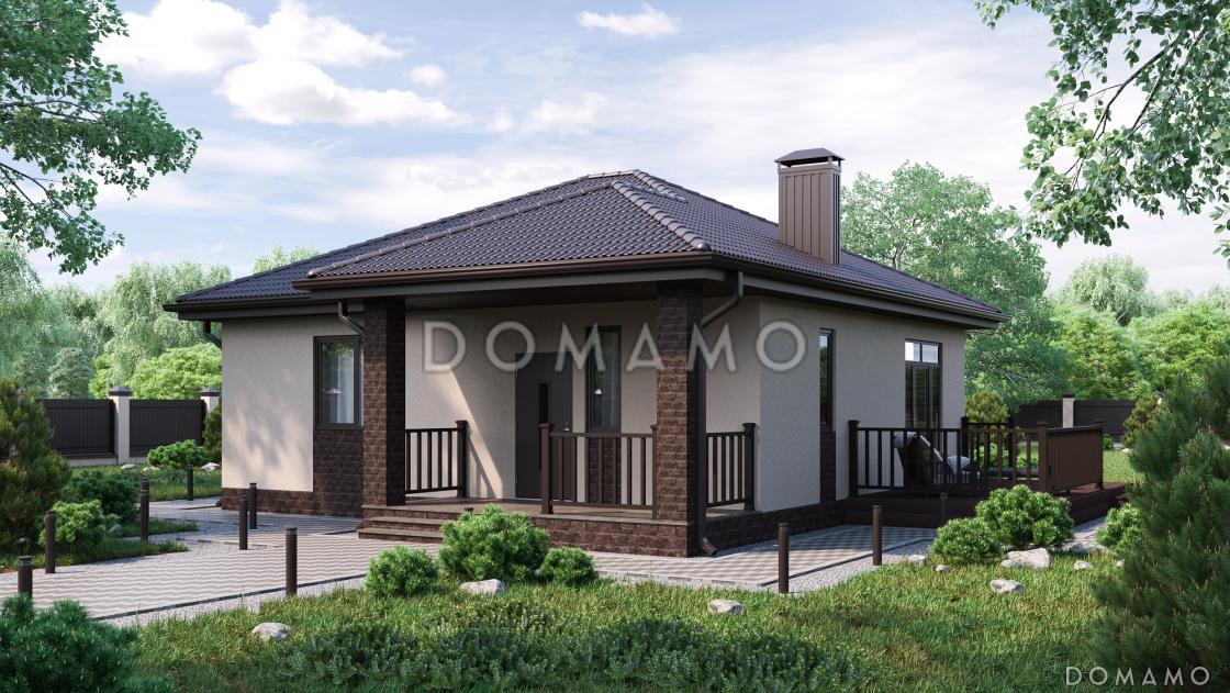 Проект одноэтажного дома в современном стиле / 1