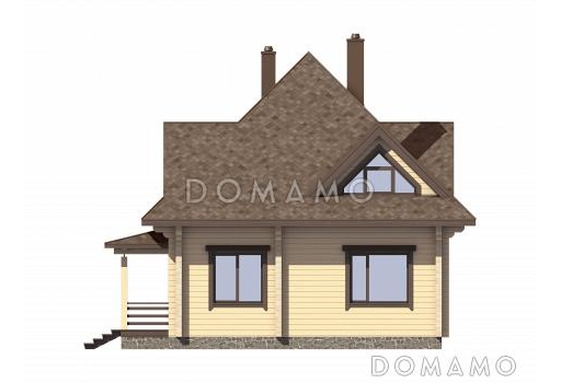 Проект дома из профилированного бруса / Фасад 1