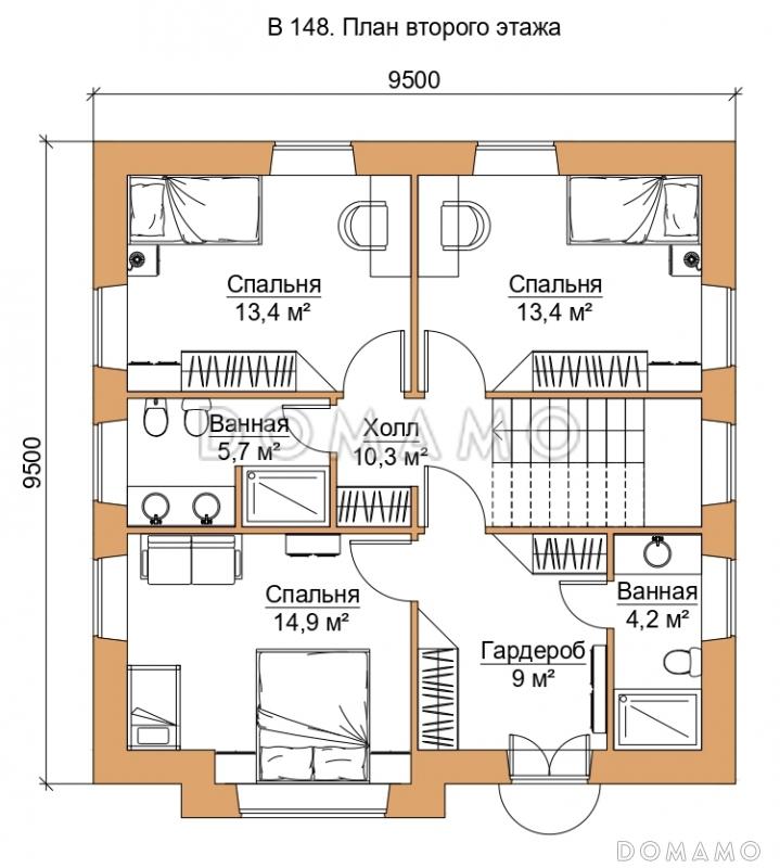 В-148-2 / План 2 этажа