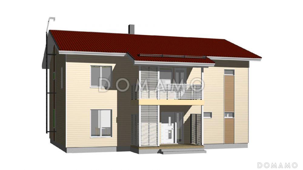 Проект двухэтажного дома с уютным небольшим кабинетом на первом этаже / 2