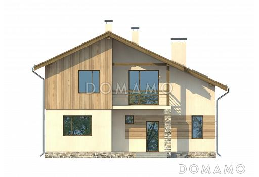 Проект комфортабельного дома из пеноблоков / Фасад 1