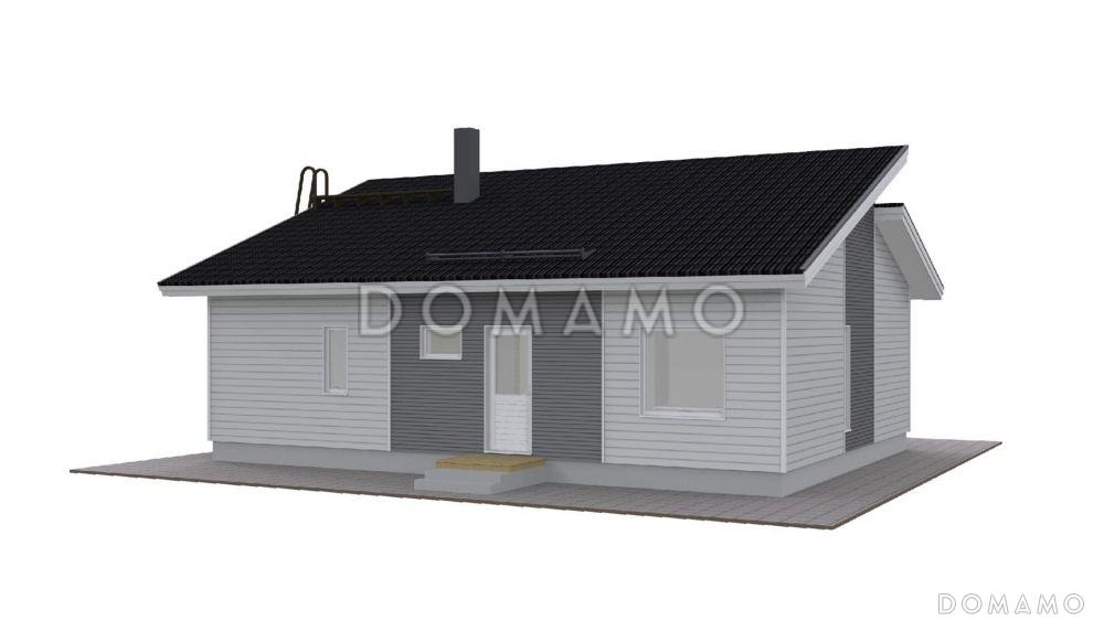 Проект одноэтажного каркасного дома с двумя спальнями / 2