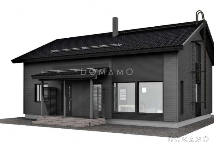 M-129 одноэтажный с мансардой дом