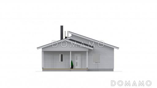 Проект современного дома с камином / Фасад 4