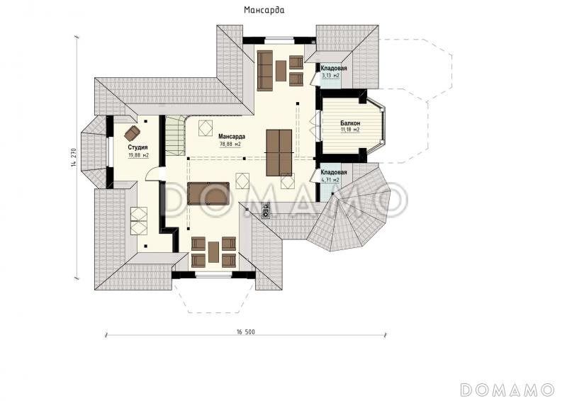 Валенсия / План мансардного этажа