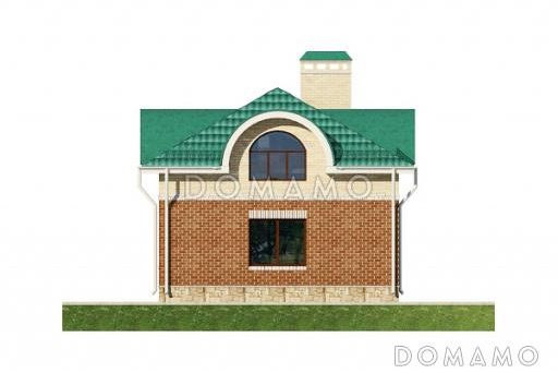 проект гаража на два автомобиля с мансардой / Фасад 4