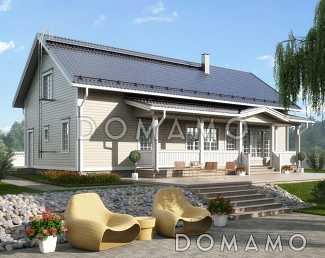 Проект каркасного дома с просторной душевой на втором этаже