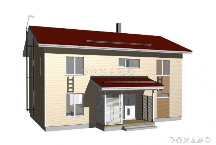 Проект каркасного дома со вторым светом над гостиной Проект каркасного дома со вторым светом над гостиной