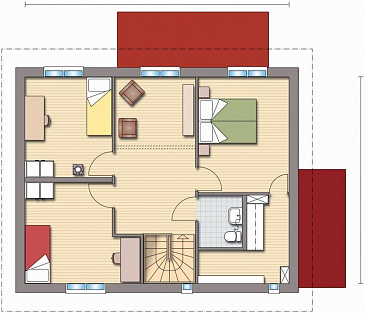 Проект современного дома с холлом на втором этаже / План 2 этажа