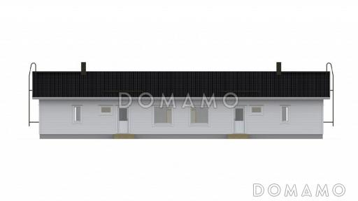 Проект каркасного дома для двух семей / Фасад 3