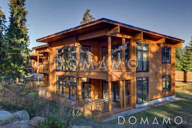 Проект двухэтажного дома из клееного бруса с кабинетом на первом этаже Проект двухэтажного дома из клееного бруса с кабинетом на первом этаже