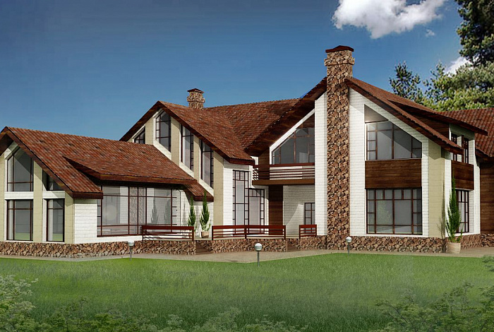 Проект роскошного дома с бассейном