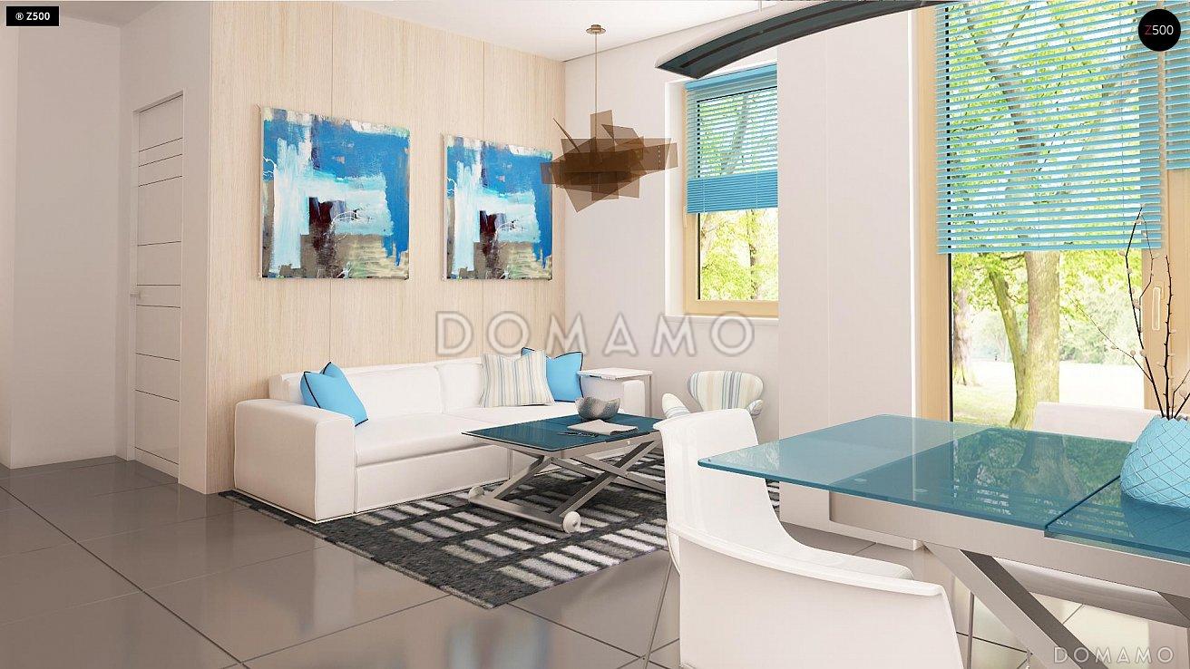 Проект дома из кирпича с мансардой, камином, кабинетом и гаражом / 9