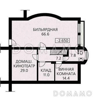Проект дома с медной кровлей / План цокольного этажа
