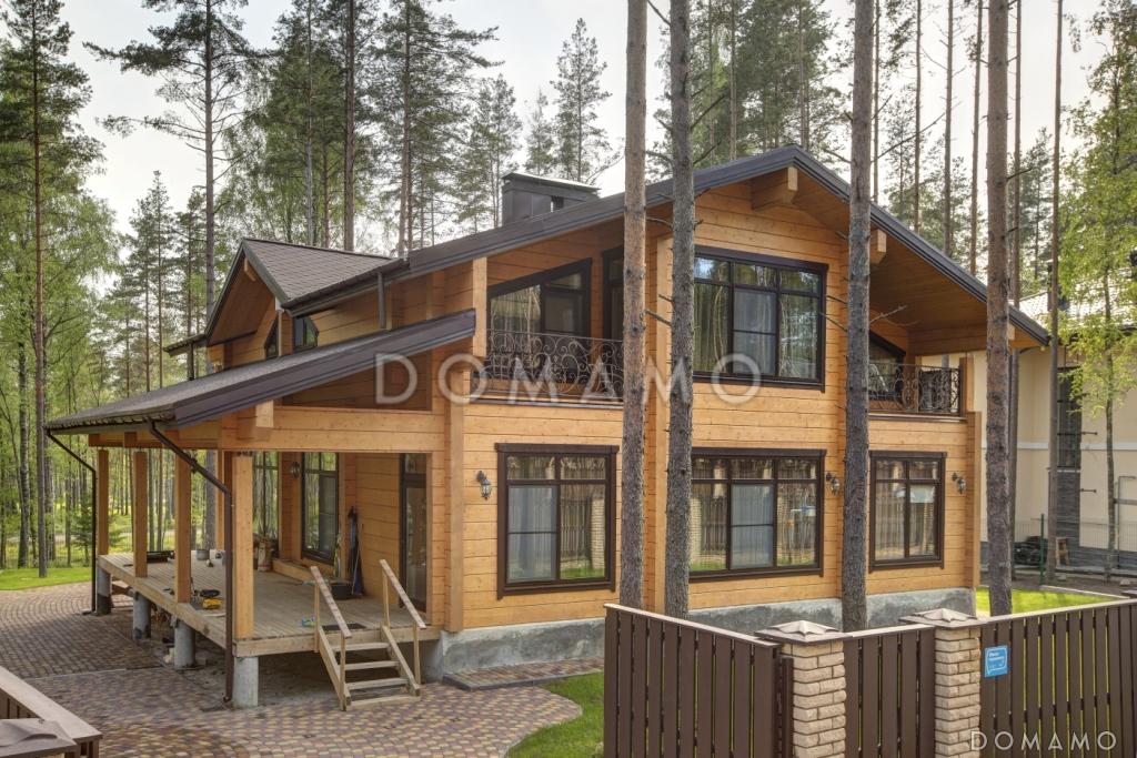 Проект дома из клееного бруса с крытой террасой / 5