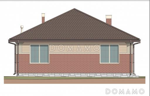 Проект уютного дома с мастер-спальней, большой гостиной и просторной гардеробной / Фасад 2
