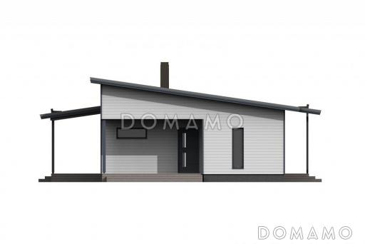 Проект стильного загородного каркасного дома / Фасад 2 Проект стильного загородного каркасного дома / Фасад 2