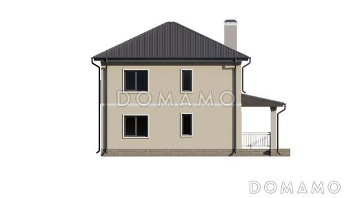 Проект двухэтажного дома в современном стиле / Фасад 4