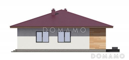 Проект одноэтажного дома в современном стиле из СИП панелей с двумя спальнями / Фасад 3