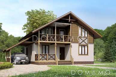 Проект двухэтажного дома из клееного бруса с удобной планировкой