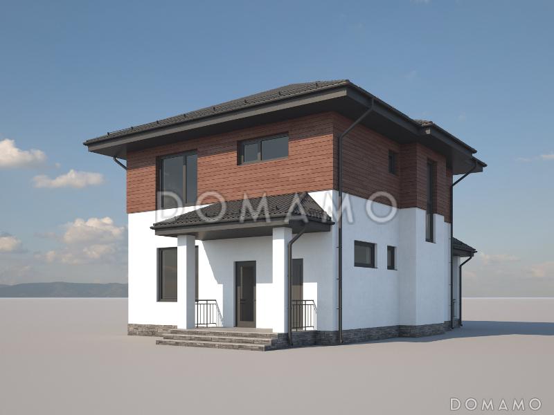 Проект двухэтажного дома с террасой, отдельным входом в котельную, хозяйской спальней с ванной / 4
